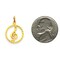 14K Gold Treble Clef Charm Music Note Pendant Jewelry 21mm x 15mm